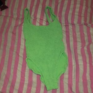 hunza g green swimsuit